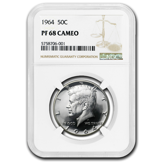 1964 Kennedy Half Dollar PF-68 Cameo NGC 1964 Kennedy Half Dollar PF-68 Cameo NGC